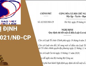 NGHỊ ĐỊNH 62/2021/NĐ-CP HƯỚNG DẪN LUẬT CƯ TRÚ